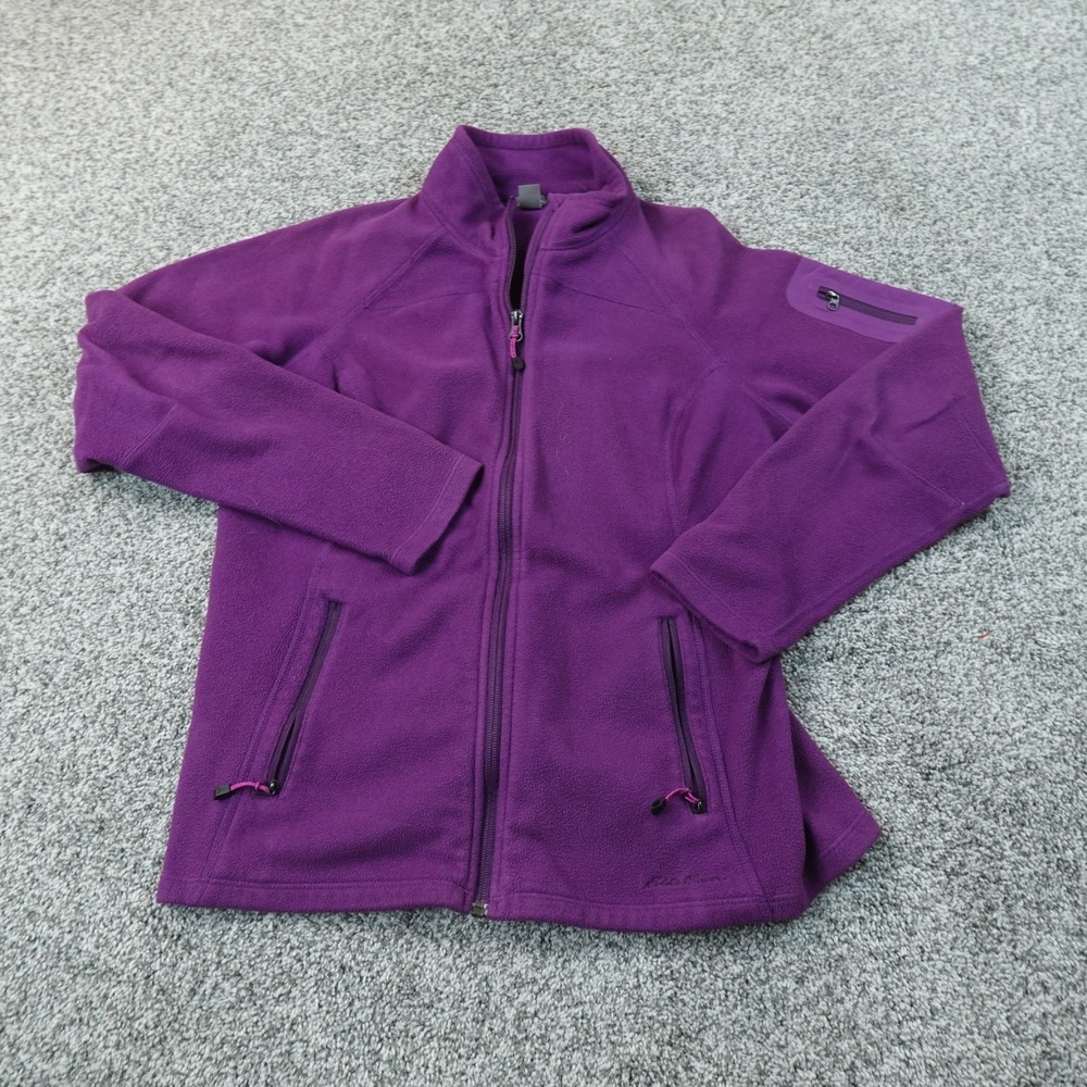 Eddie Bauer Jacket Womens L Purple First Ascent Full Zip Mock Neck Outdoor Coat